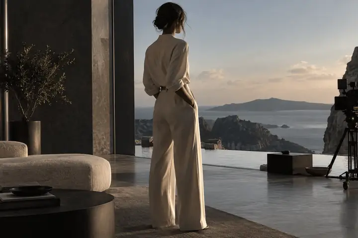 Fashion character in a new environment